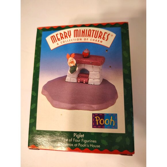 Vintage Set of 3 Winnie the Pooh Merry Miniatures Piglet Tigger Eeyore Christmas - Picture 1 of 3